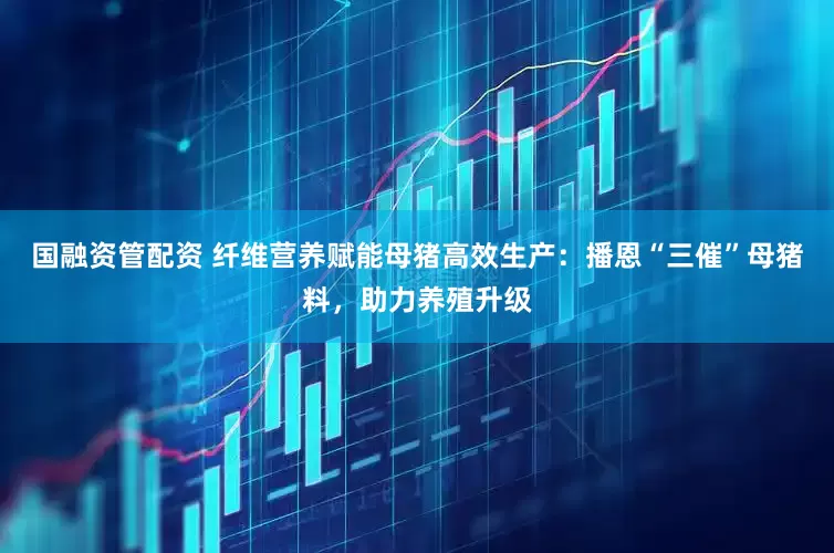 国融资管配资 纤维营养赋能母猪高效生产：播恩“三催”母猪料，助力养殖升级